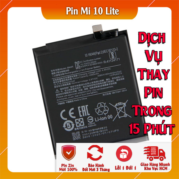 Pin Webphukien cho Xiaomi Mi 10 Lite  Việt Nam mã BM4R 4060 mAh
